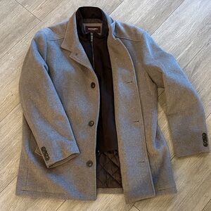 Johnston & Murphy Brown Wool Pea Coat